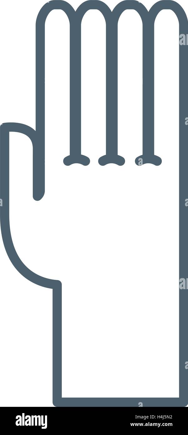 hand human flat line icon Stock Vector Image & Art - Alamy
