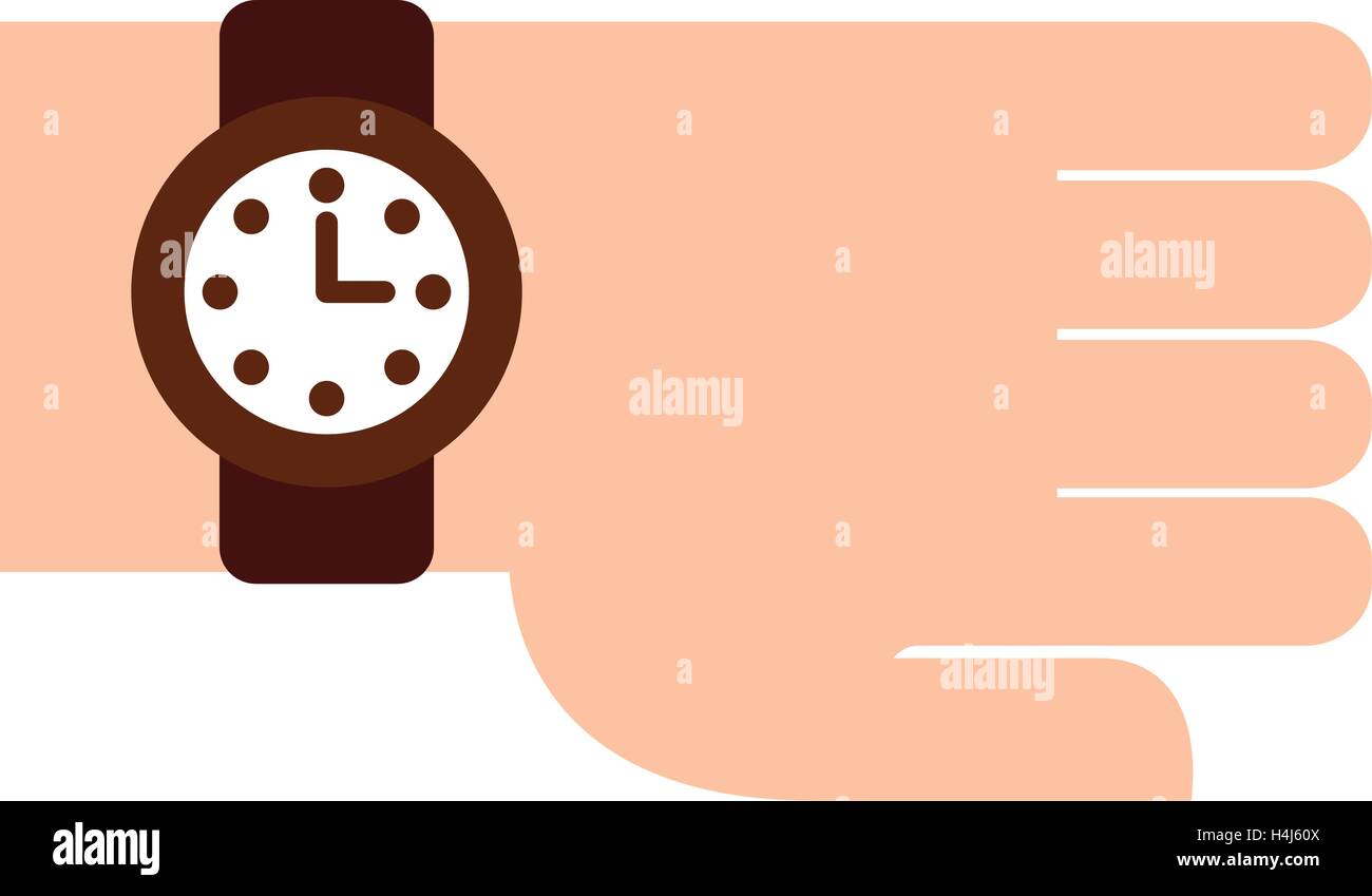 time clock watch flat icon Stock Vector Image & Art - Alamy