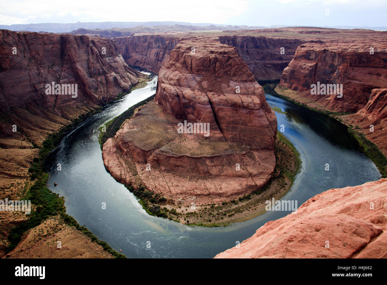 Horseshoe Bend seen from the lookout point, Colorado river, Page, Arizona, USA Stock Photo Alamy