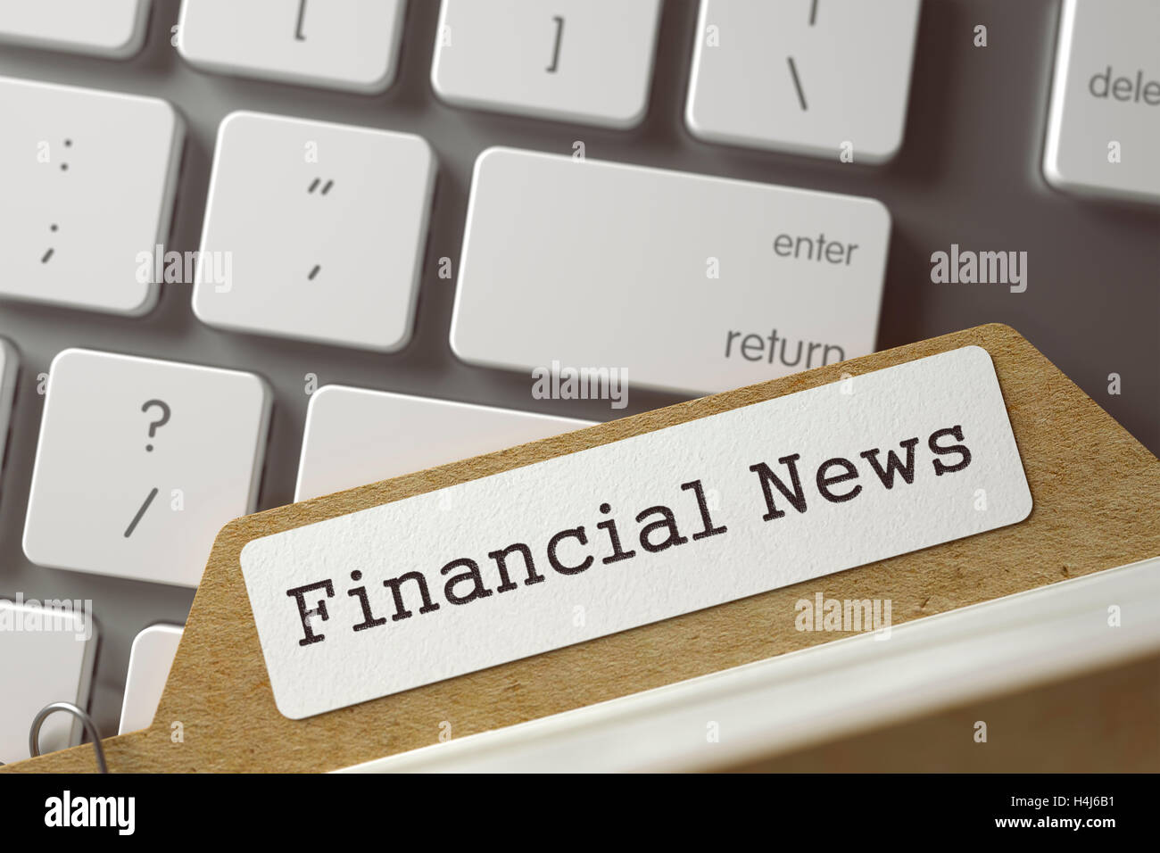 Index Card Financial News. 3D Stock Photo Alamy