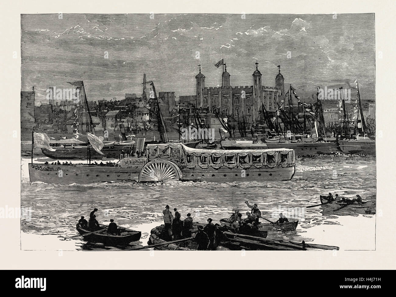 THE SHAH OF PERSIA IN ENGLAND: SCENE AT THE TOWER OF LONDON DURING THE ...