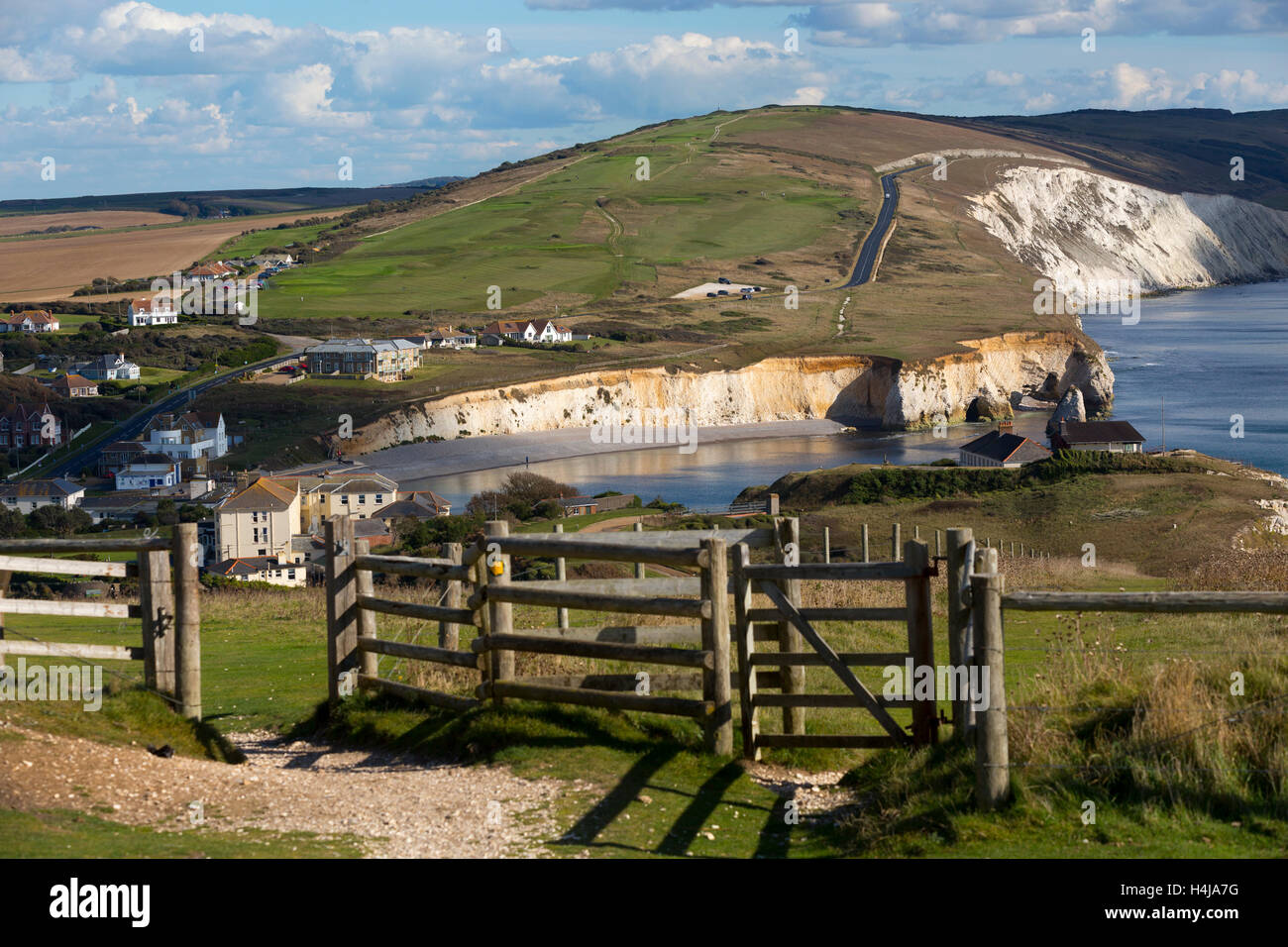 Military road Freshwater Bay golf course down gate hotel Isle of Wight