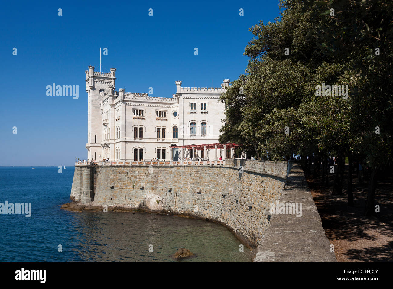 Miramare castle,  Trieste, Friuli-Venezia Giulia, Italy Stock Photo