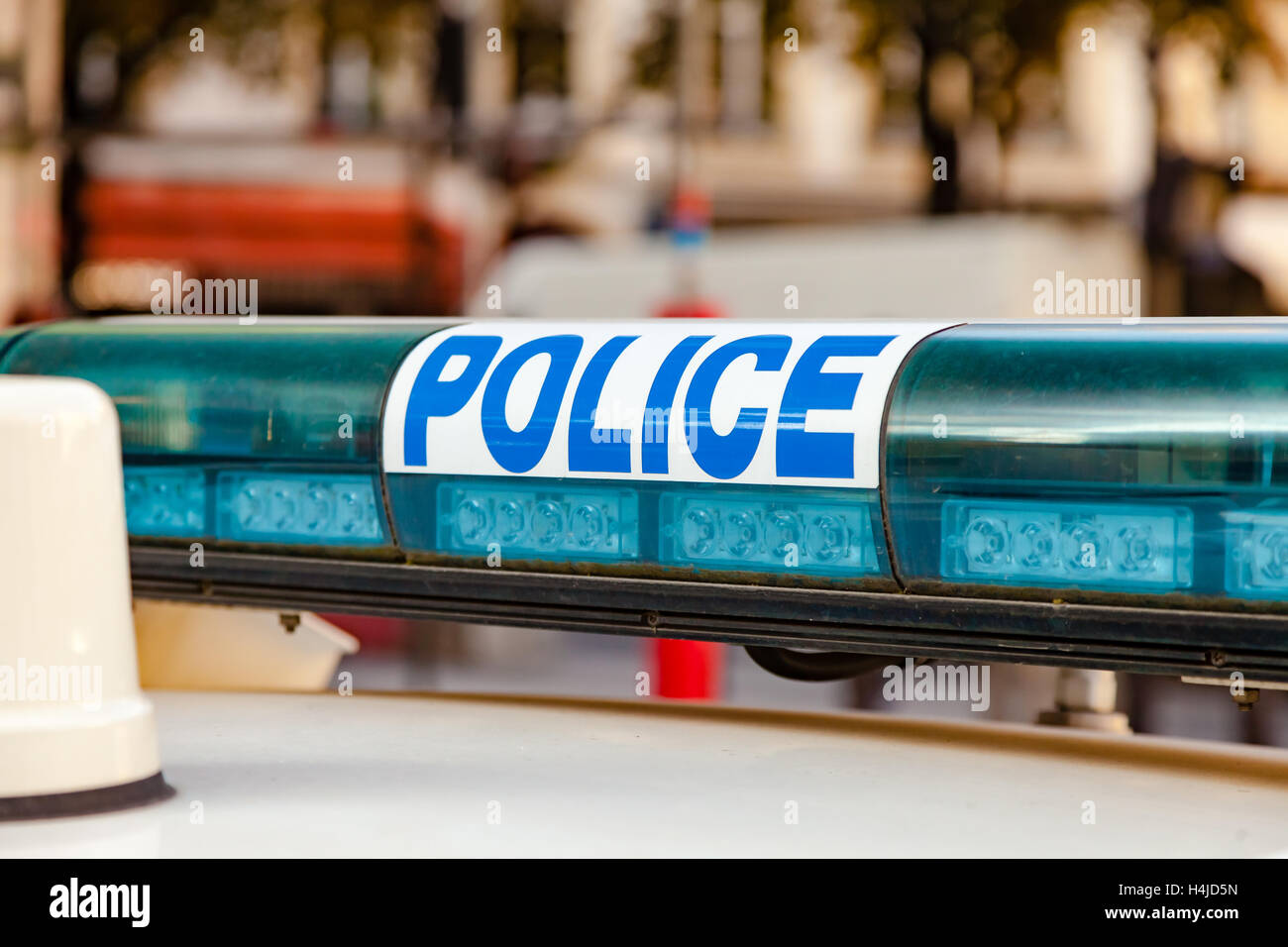 French Police Car light bar Stock Photo Alamy