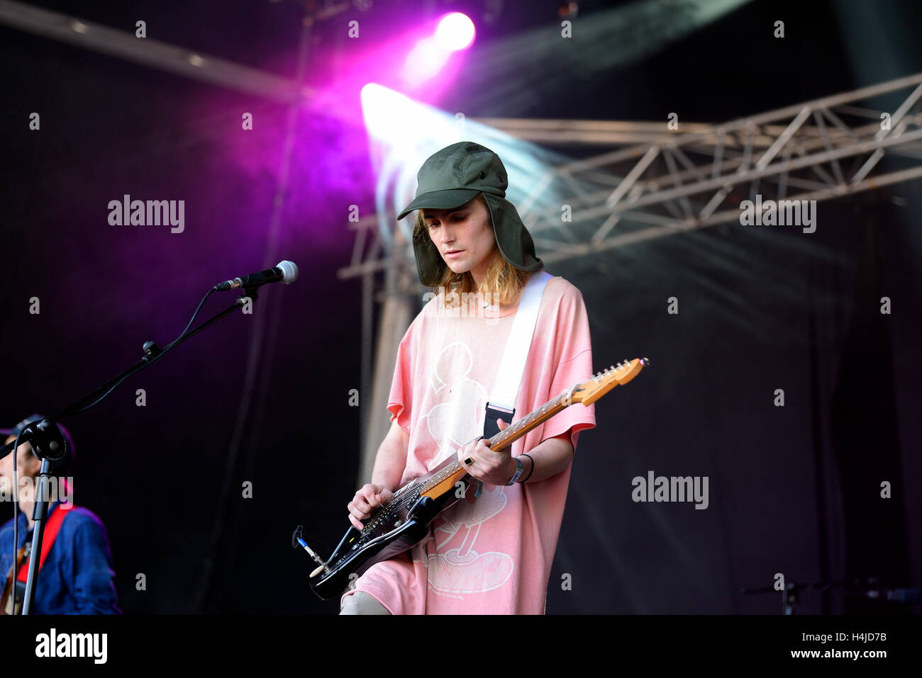 BARCELONA - MAY 30: Diiv (band) performs at Primavera Sound 2015 Festival on May 30, 2015 in Barcelona, Spain. Stock Photo