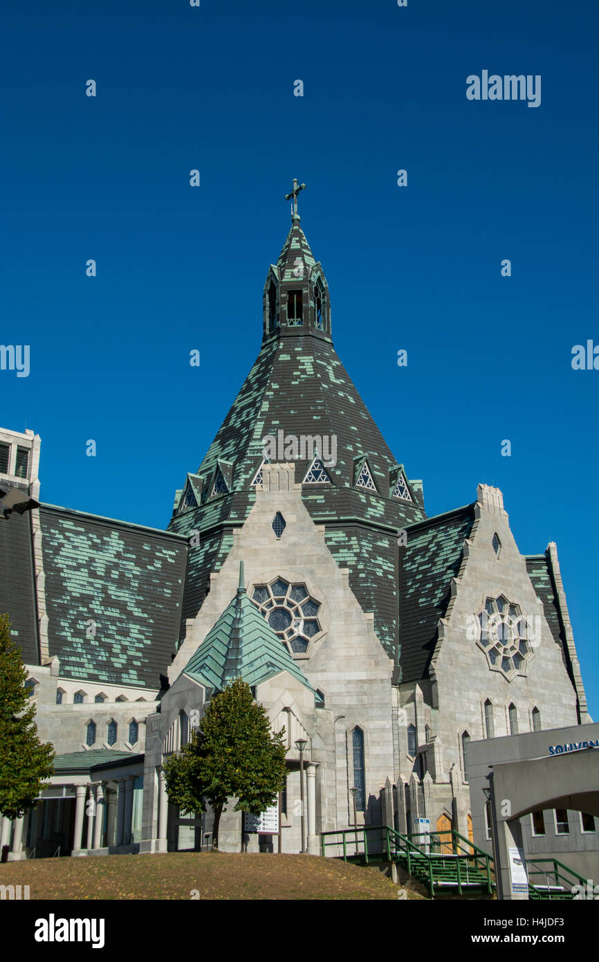 Cathedral basilica notre dame du quebec High Resolution Stock ...
