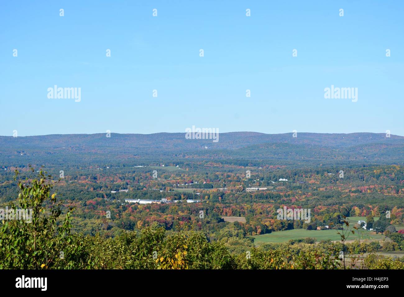 A view atop Mt. Tom in the Mt. Tom State Reservation/Park of the