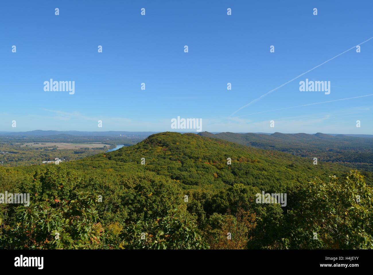 A view atop Mt. Tom in the Mt. Tom State Reservation/Park of the