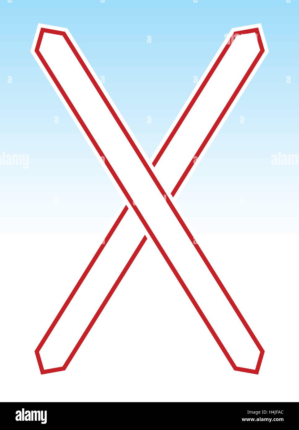 X sign railway Stock Vector Images - Alamy