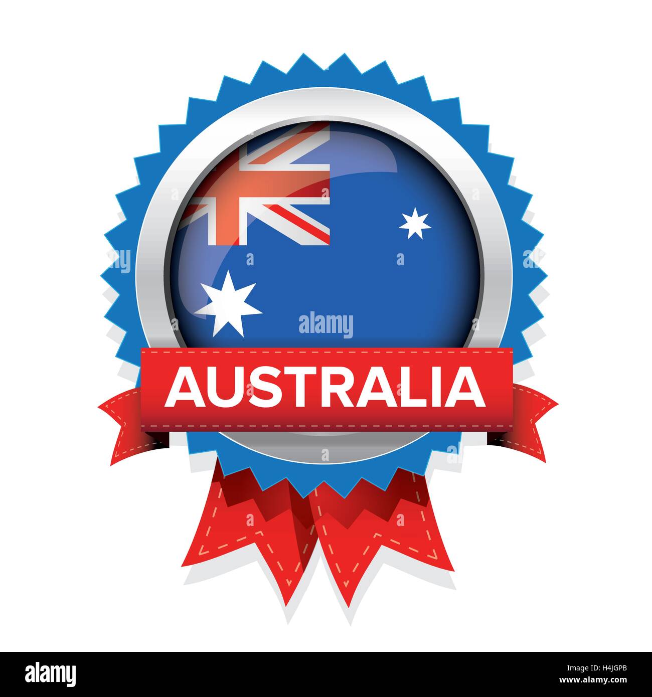 Australia flag badge vector Stock Vector Image & Art Alamy