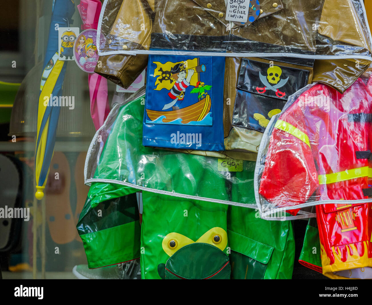 Children rain jackets in Amsterdam Netherlands Stock Photo Alamy