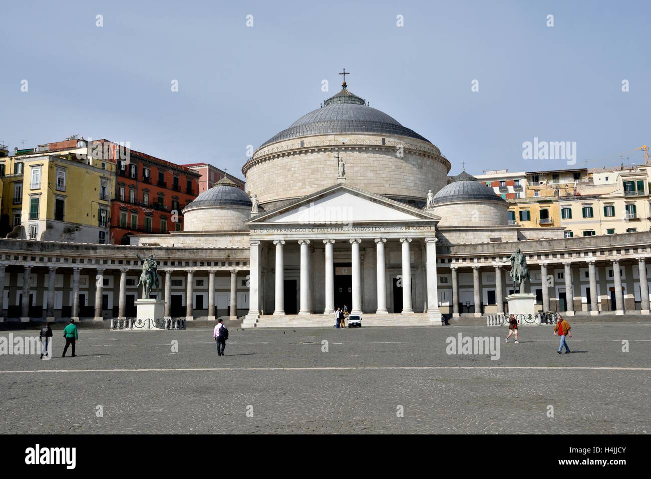 Basilica di San Francesco di Paola, Piazza del Plebiscito, Naples, Campania, Italy Stock Photo