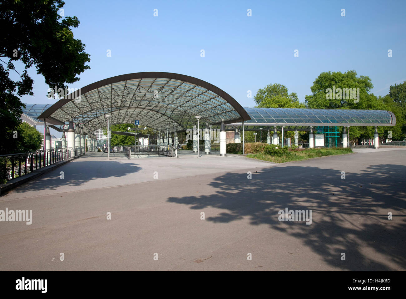 U-Bahn Westfalenhallen underground railway station, Dortmund, Ruhr area, North Rhine-Westphalia Stock Photo