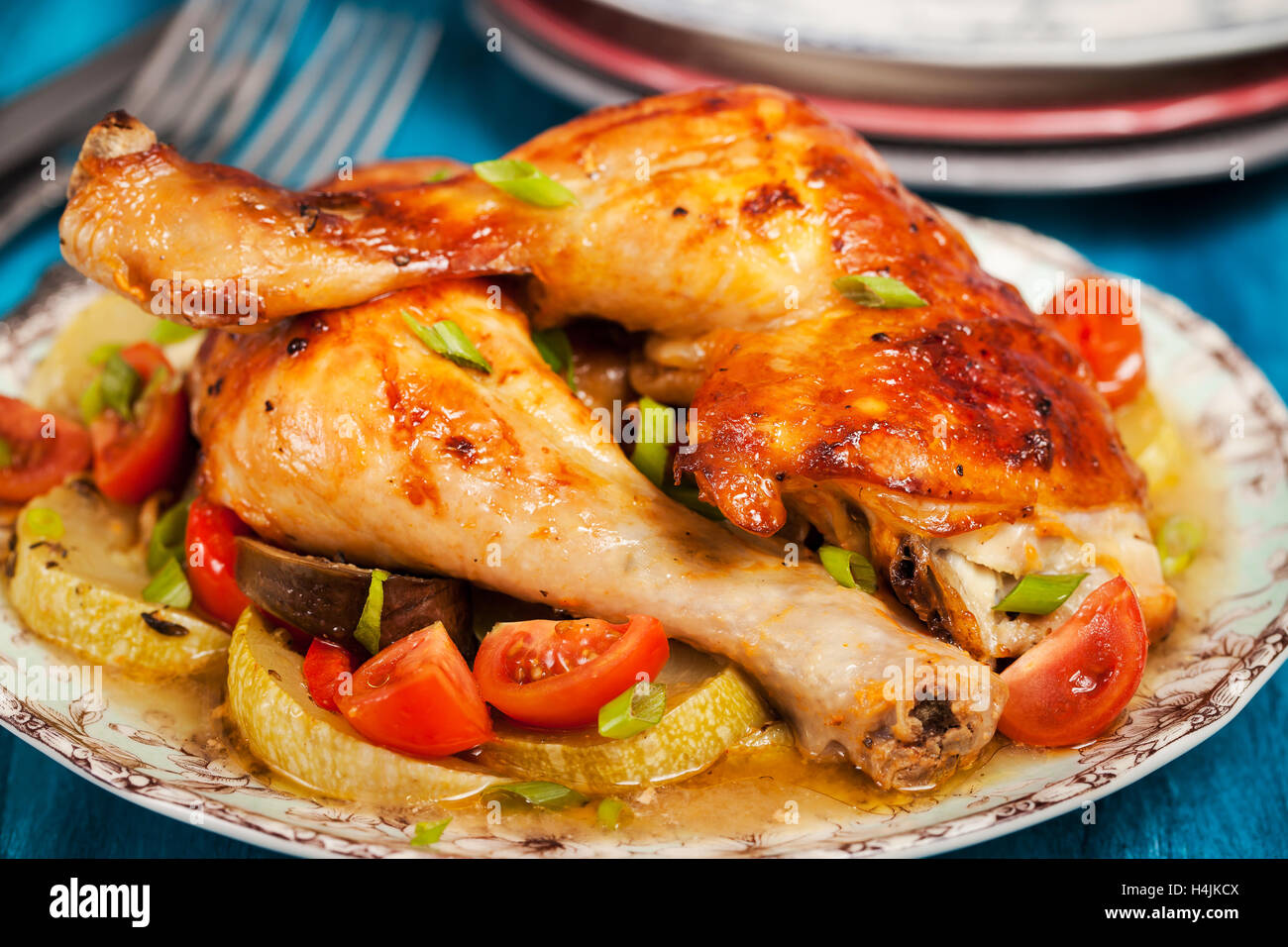 Thai Chicken Legs with Vegetables images Thai Chicken Legs with Vegetables photo