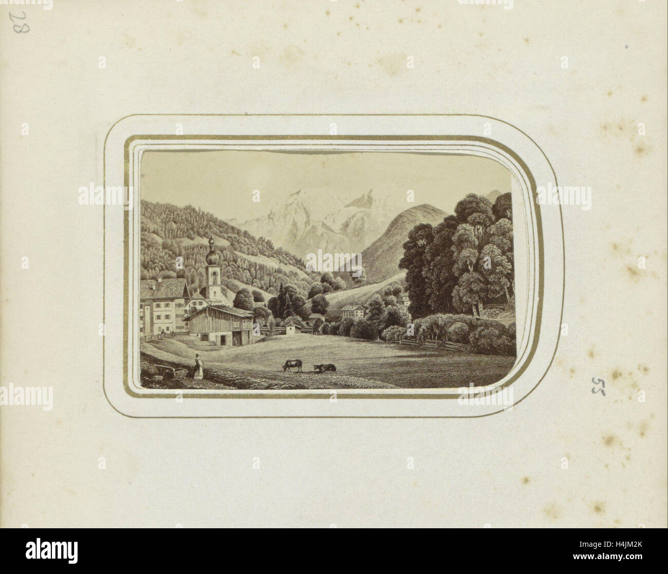 Village of Ramsau bei Berchtesgaden Germany, Anonymous, c. 1865 Stock