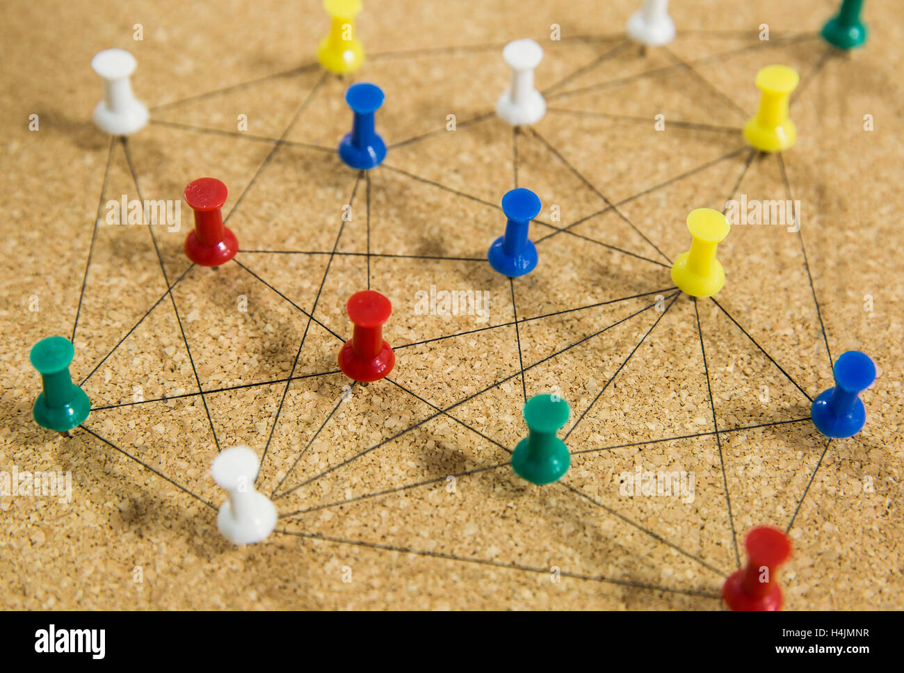 Pin string map hi-res stock photography and images - Alamy