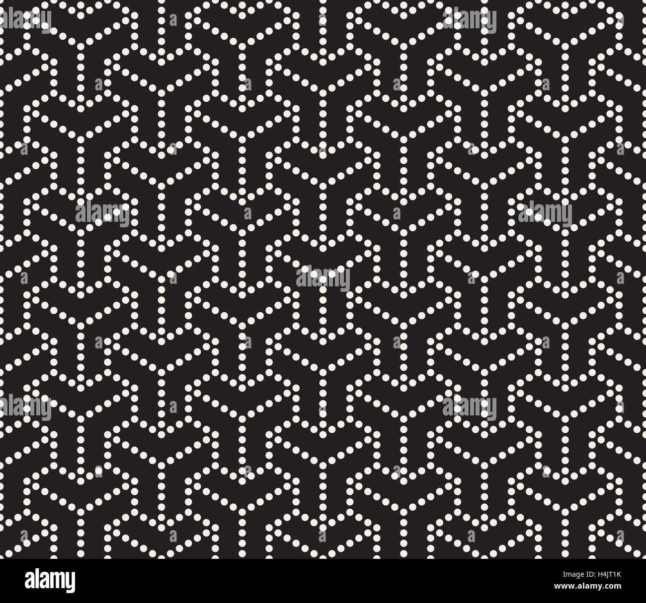 Vector Seamless Black and White Dotted Lines Grid Pattern Stock Vector ...