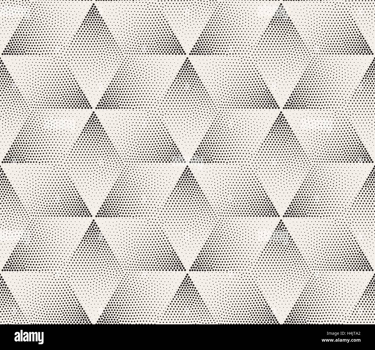 Vector Seamless Black and White Stippling Halftone Gradient Rhombus ...
