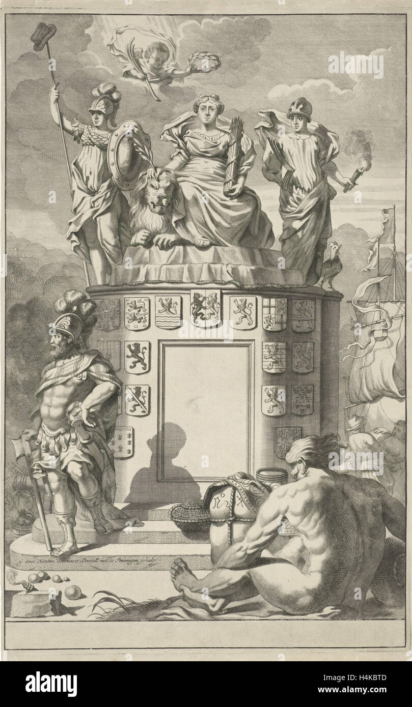 Allegory of the victorious Habsburg Netherlands, Daniël met de Penningen, 1685 - 1696 Stock Photo