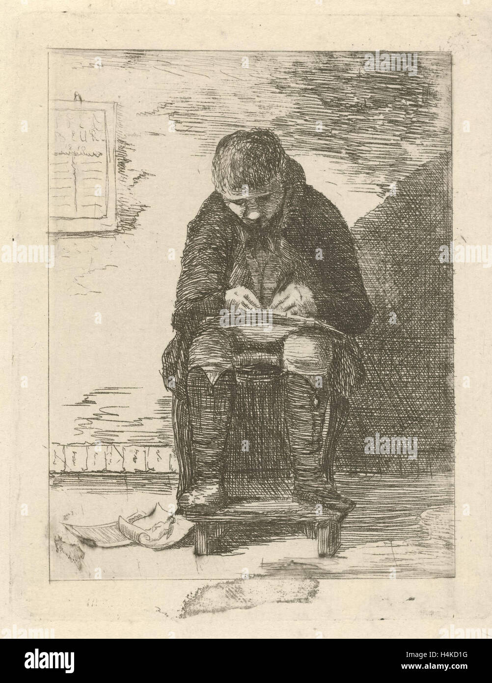 Artist in an interior, Gerrit Lamberts, 1810 - 1850 Stock Photo - Alamy