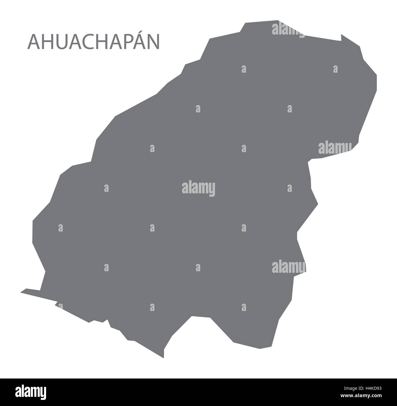 Ahuachapan El Salvador Map grey Stock Vector