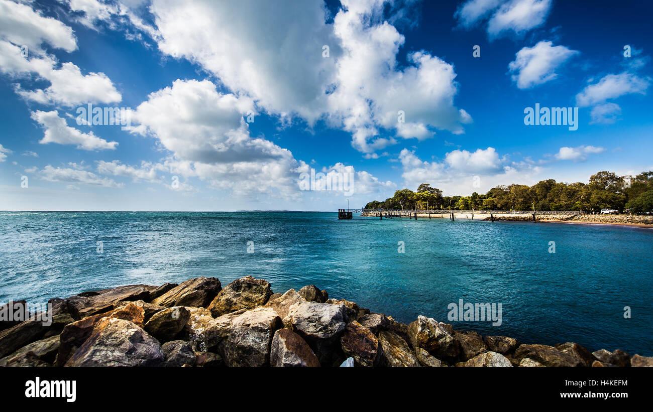 sea,beauty,landscape,cloudy,rocks,new,best photo,blue sea,fantastic,background Stock Photo