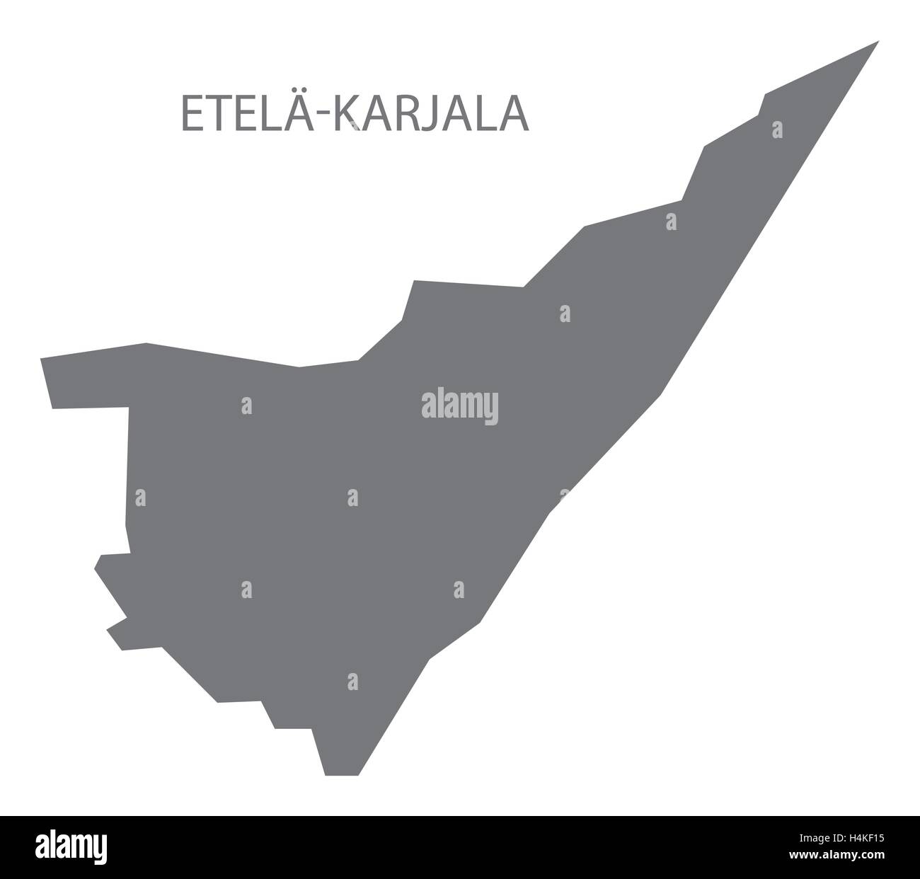 Etela-Karjala Finland Map grey Stock Vector