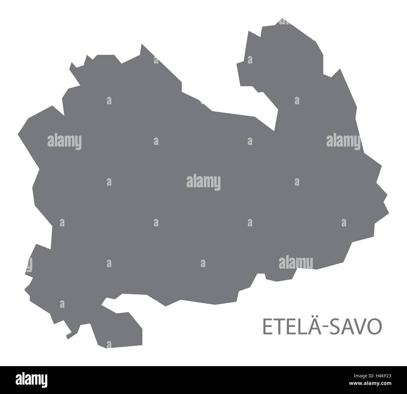 Etela-Savo Finland Map grey Stock Vector