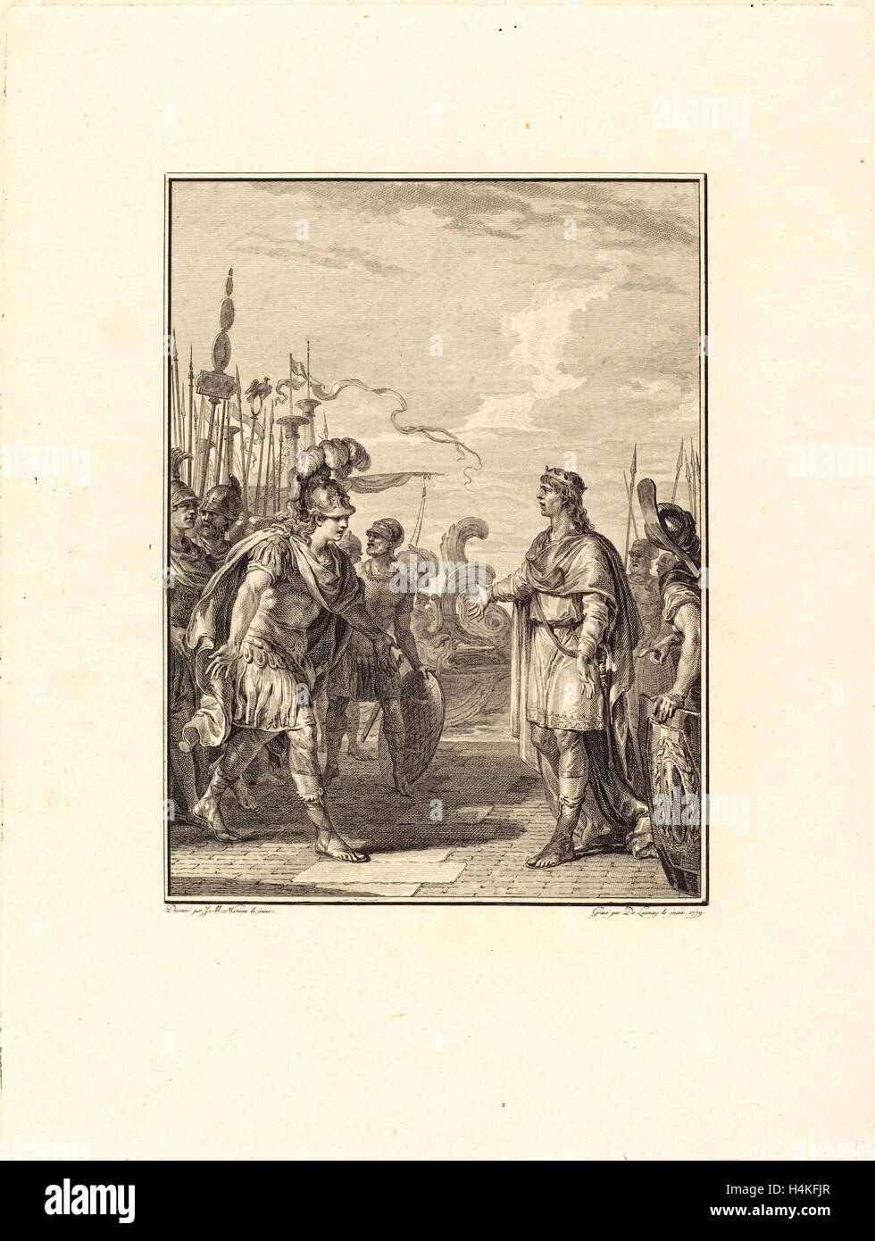 Robert Delaunay after Jean-Michel Moreau, French (1749-1814), Iphis, 1779, etching and engraving