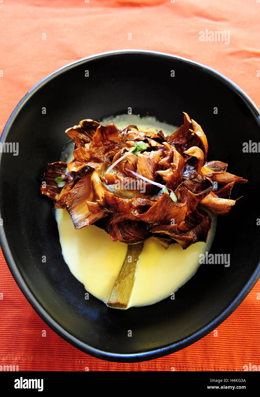 Jewishstyle artichoke (Carciofo alla giudia) with pecorino cheese and