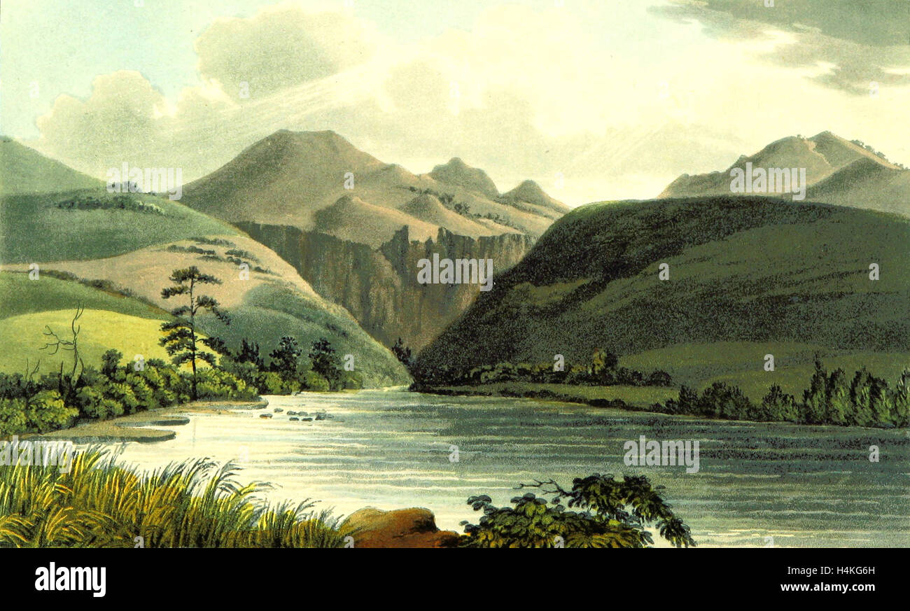 View of the Chasm through which the Platte issues from the Rocky Mountains, 1823 Stock Photo