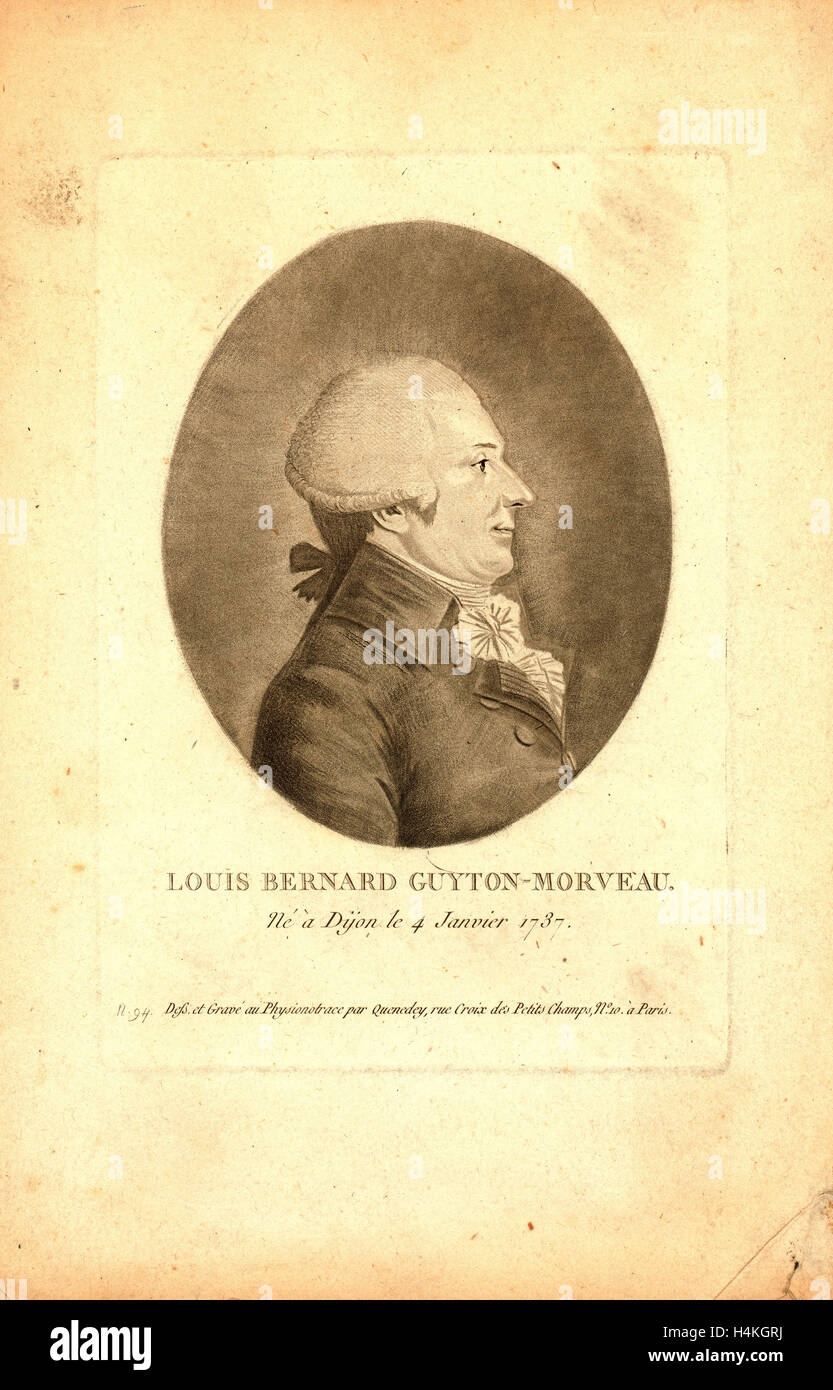 Louis Bernard Guyton-Morveau, born 1737 Stock Photo