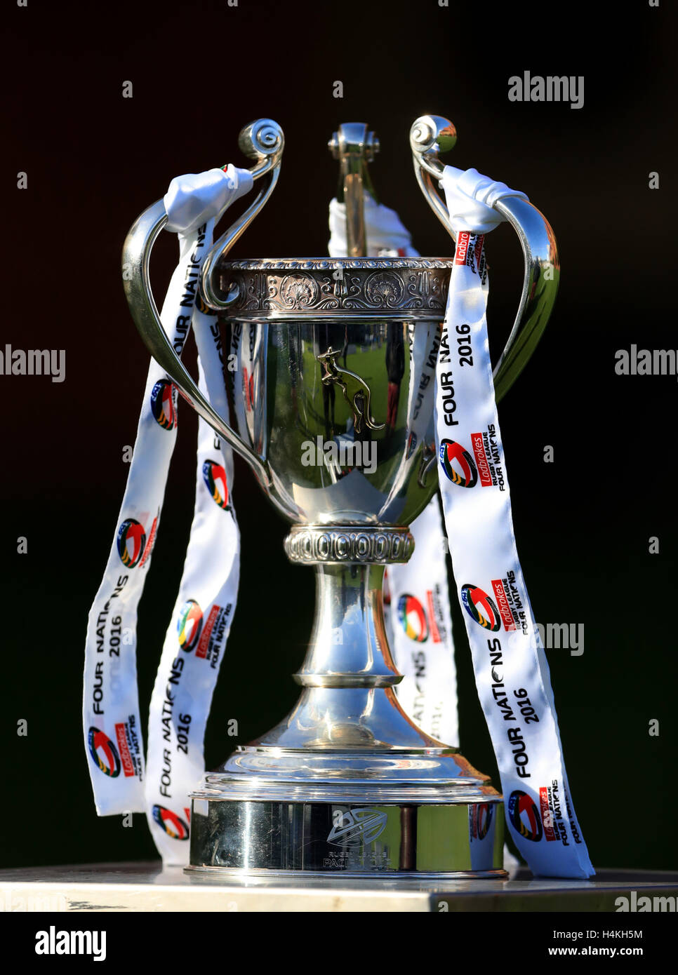 The rugby league four nations trophy during the training session at the  Honourable Artillery Company, London Stock Photo - Alamy