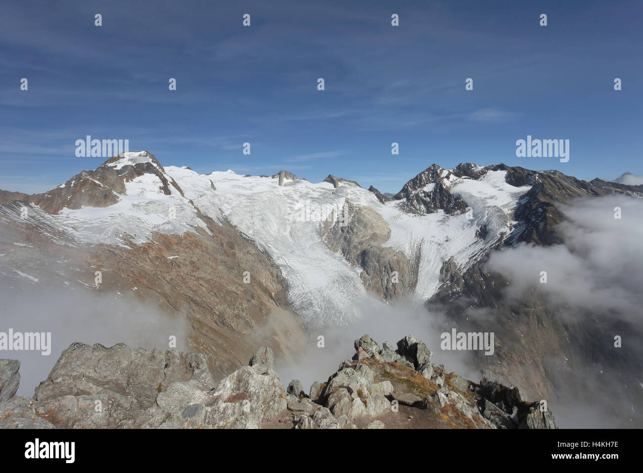 High mountain scenes from the Zillertal Alps - Italy Stock Photo - Alamy