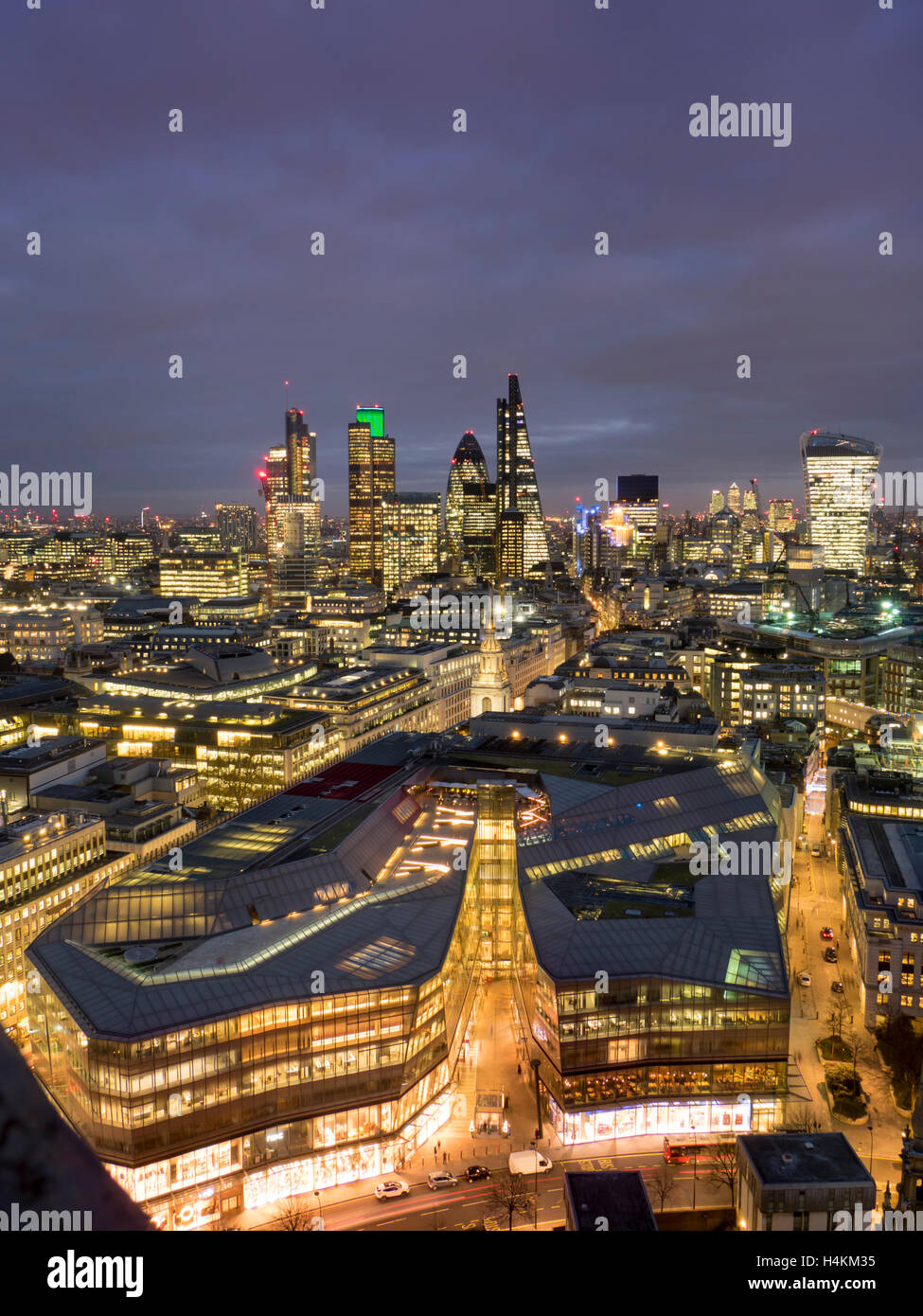 UK, England, London, City cityscape dusk Stock Photo