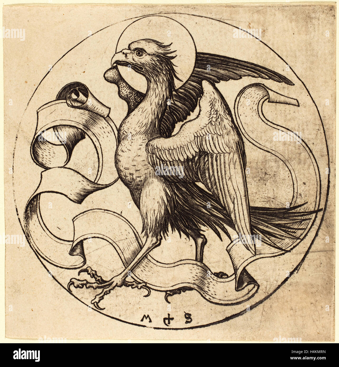 1450 - 1491), The Eagle of Saint John, c. 1490, engraving