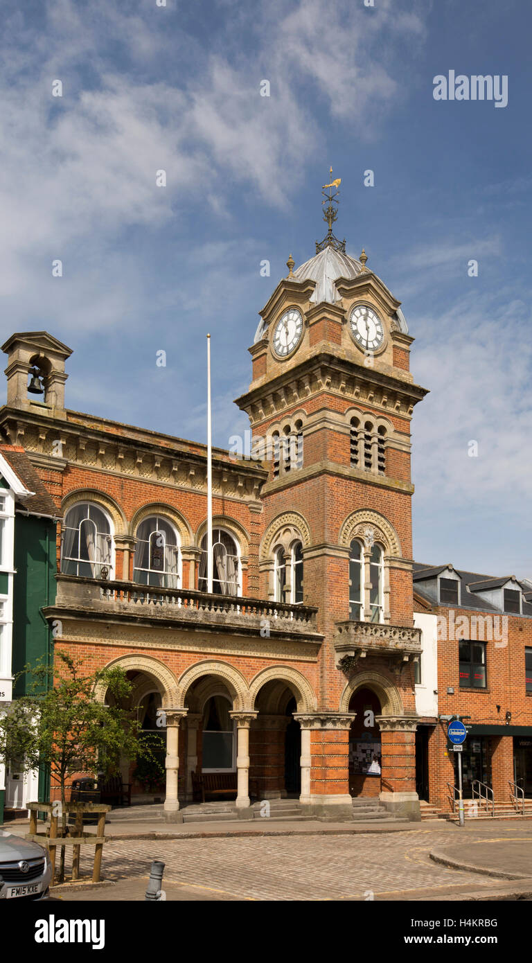 England, Berkshire, Hungerford, High Street, Town Hall and Corn