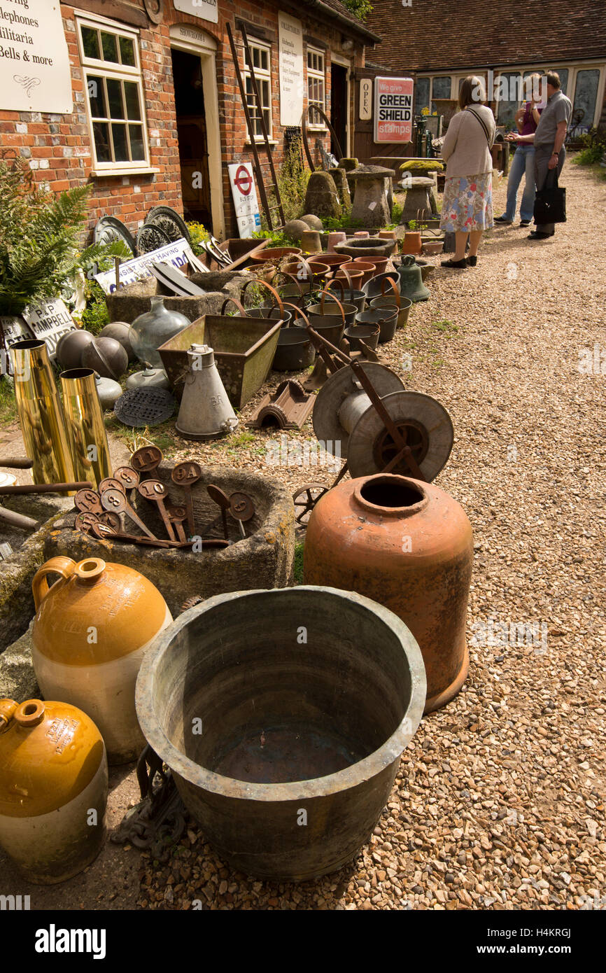 England, Berkshire, Hungerford, High Street, Below Stairs, antiques centre, stock in outside yard Stock Photo