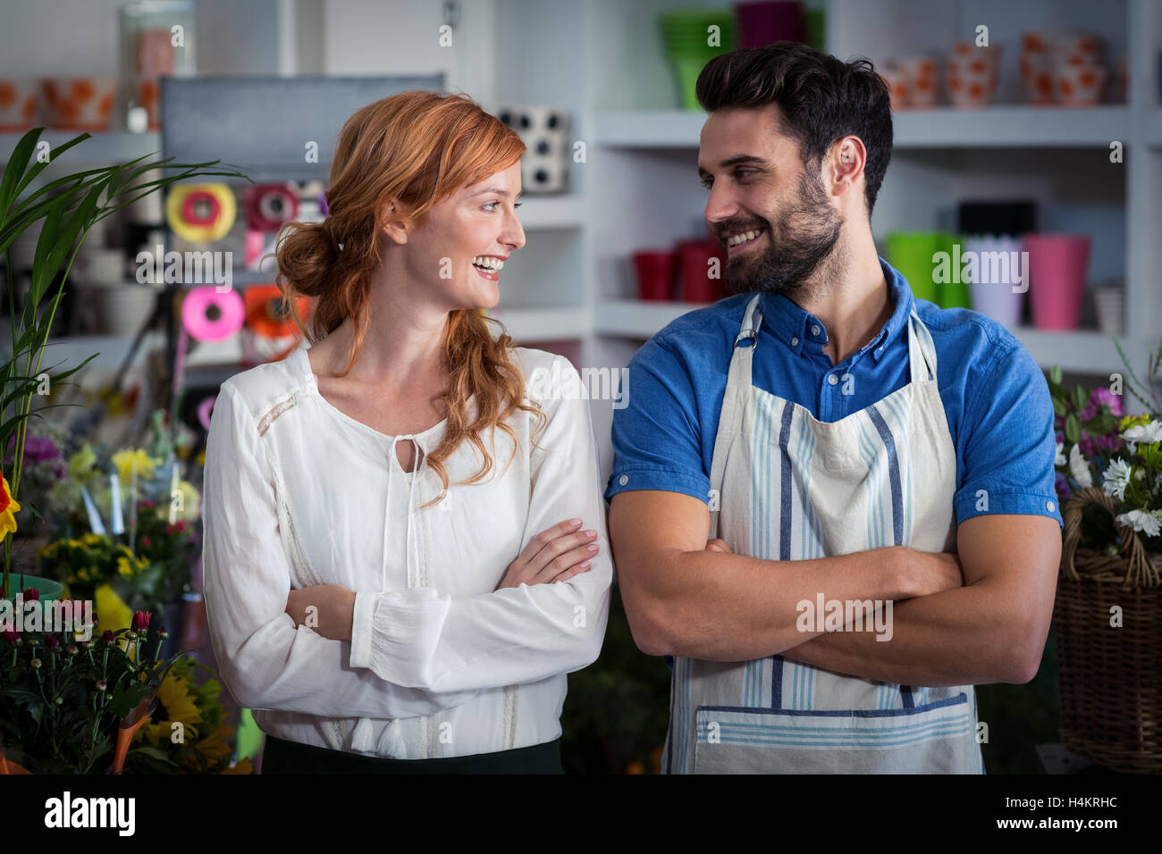 Arms crossed looking at each other hi-res stock photography and images ...