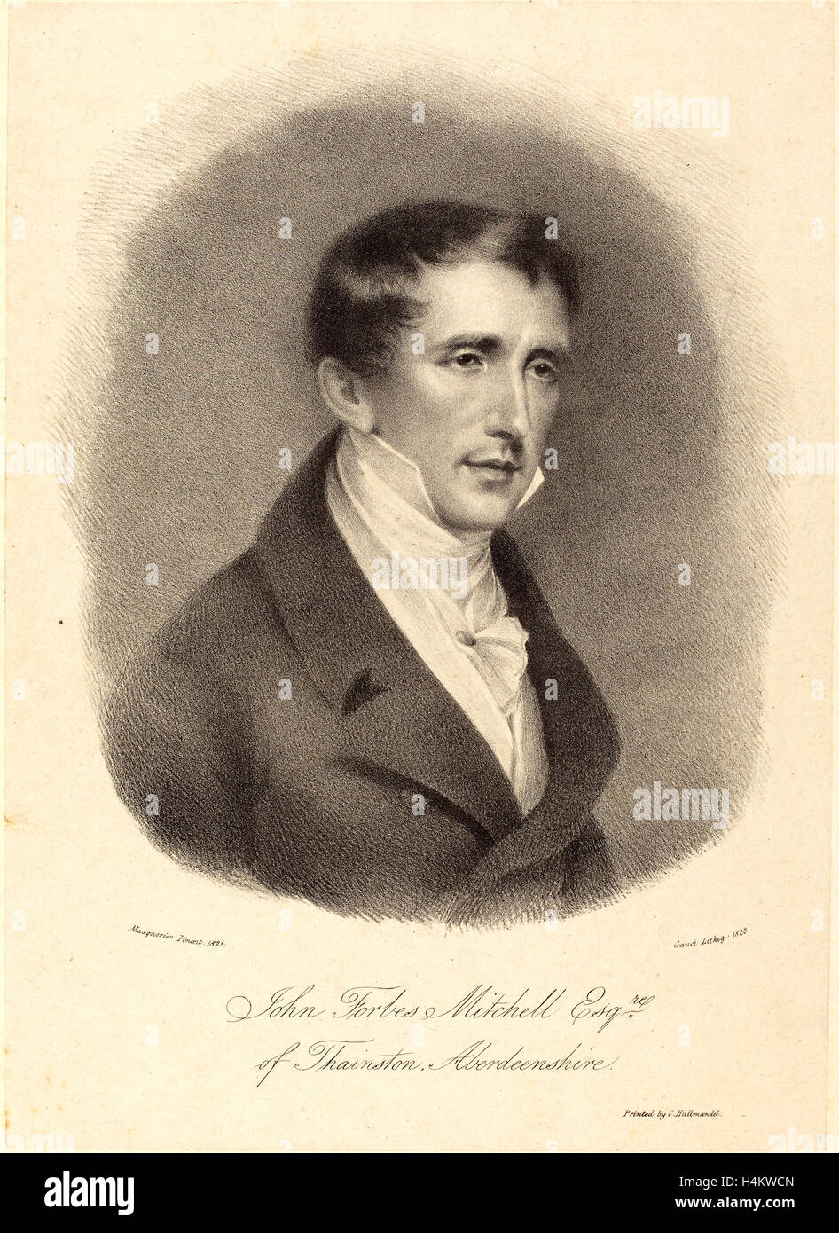 M. Gauci after John James Masquerier (British (?), active c. 1810-1846), John Forbes Mitchell, 1823, lithograph Stock Photo