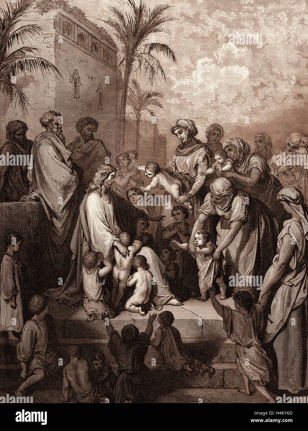 Jesus Blessing the Children, by Gustave Doré, 1832 1883, French