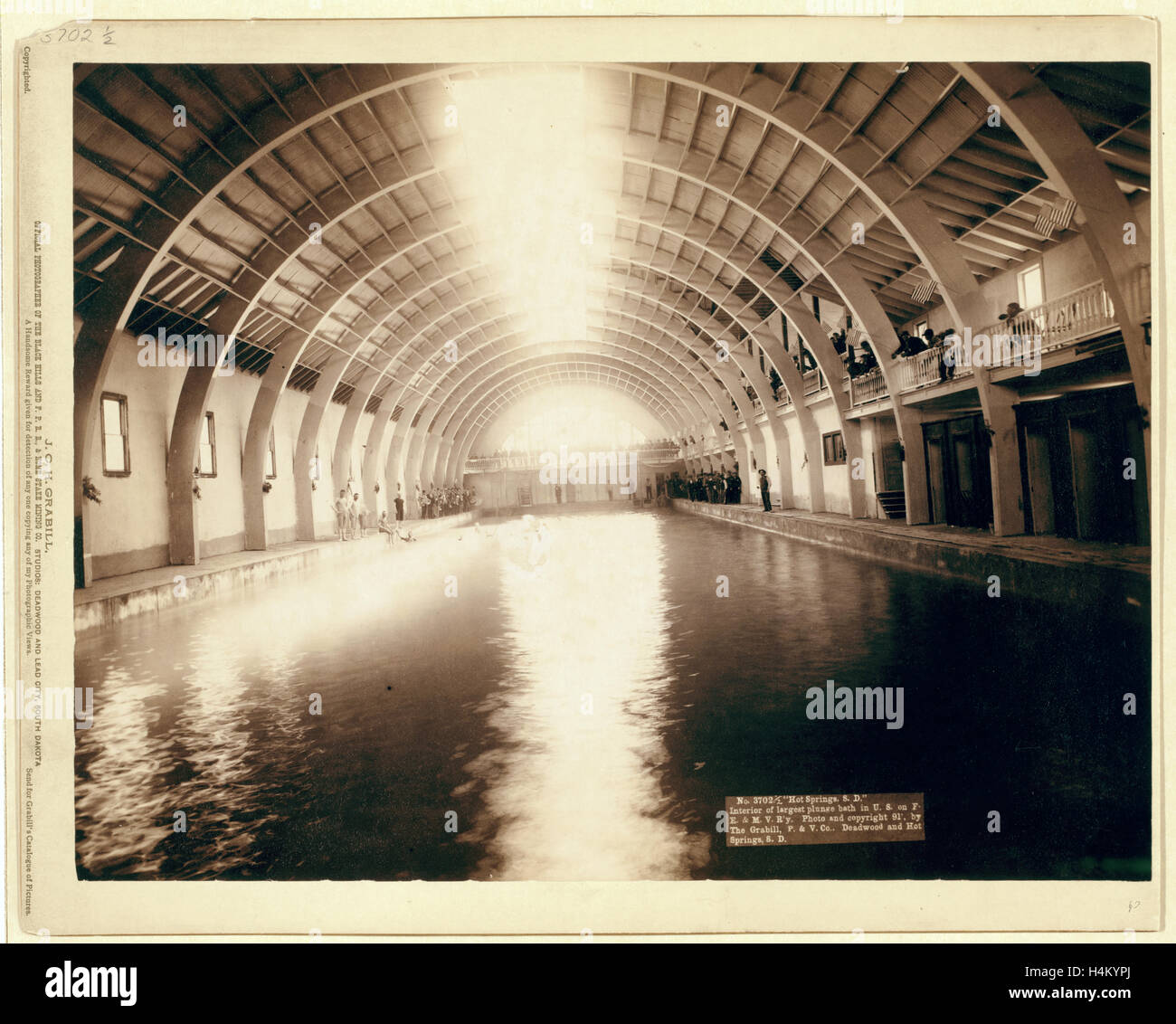 Hot Springs, S.D. Interior of Largest Plunge Bath in U.S. On F.E. And M