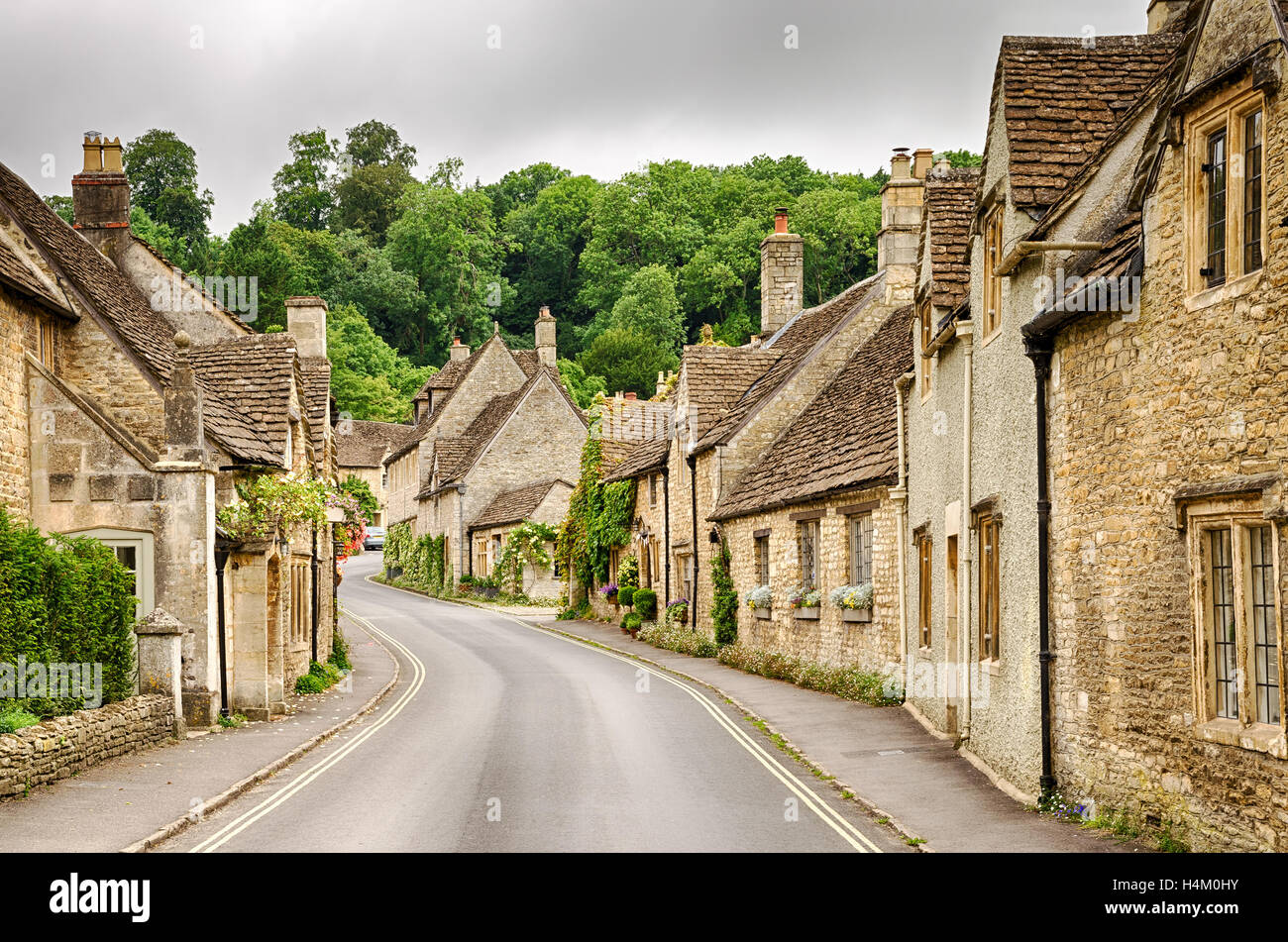 Castle Combe Village, Wiltshire, England Stock Photo Alamy