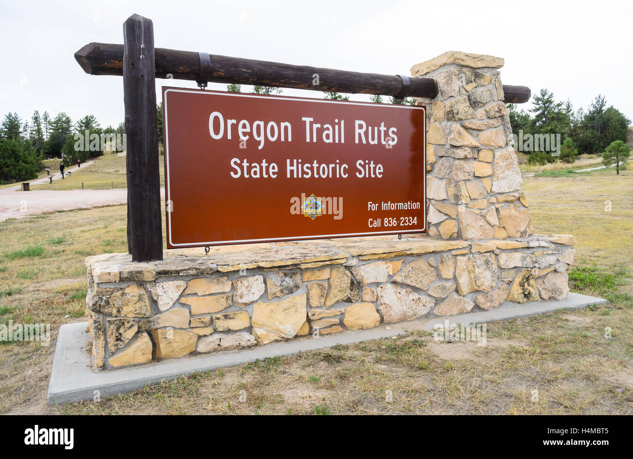 Oregon Trail Ruts State Historic Site Stock Photo