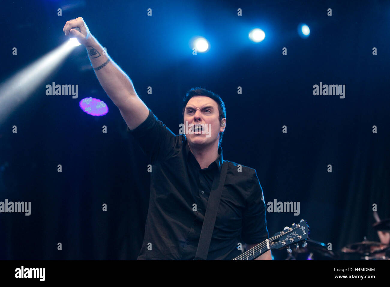Singer Benjamin Burnley of Breaking Benjamin performs at 2015 Monster Energy Aftershock Festival