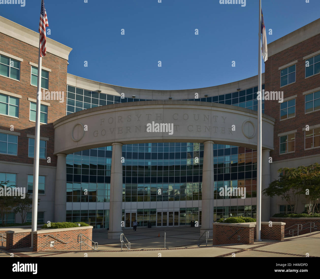 Forsyth County Government Center building front entrence Winston Salem, North Carolina Stock Photo