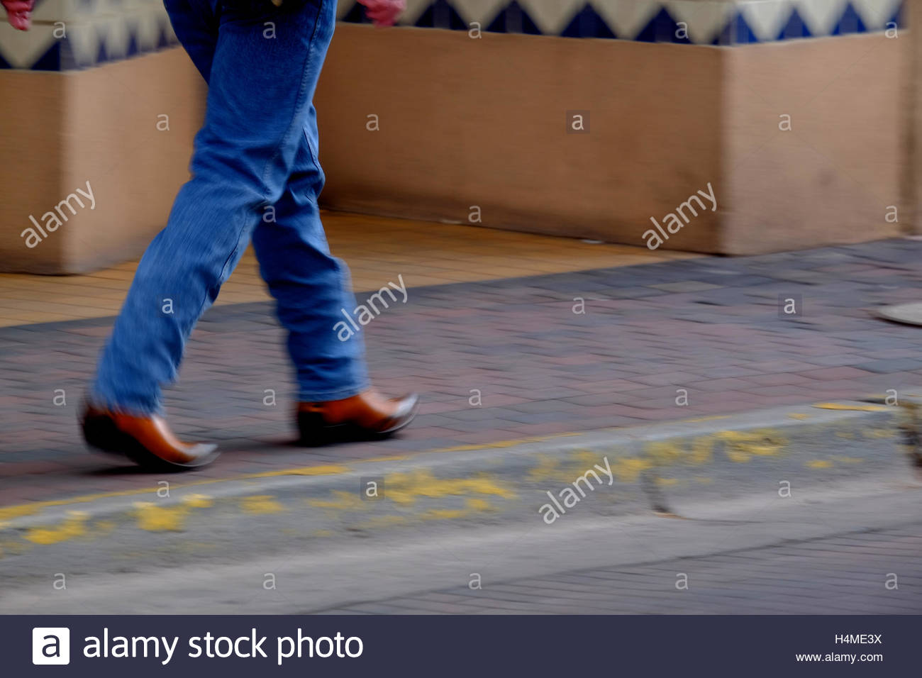 blue denim cowboy boots