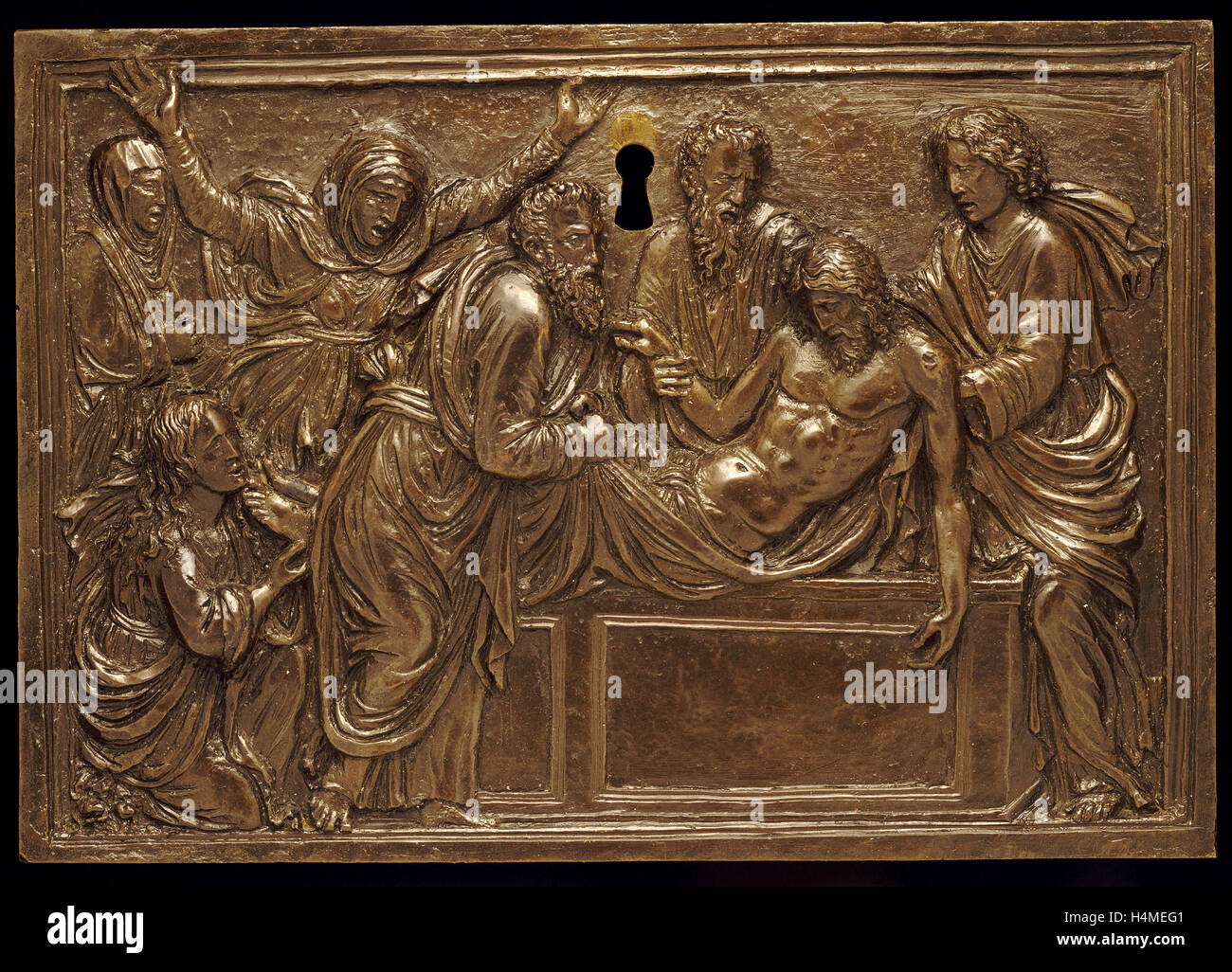 Andrea Briosco, called Riccio, The Entombment, Italian, 1470 - 1532, bronze Stock Photo