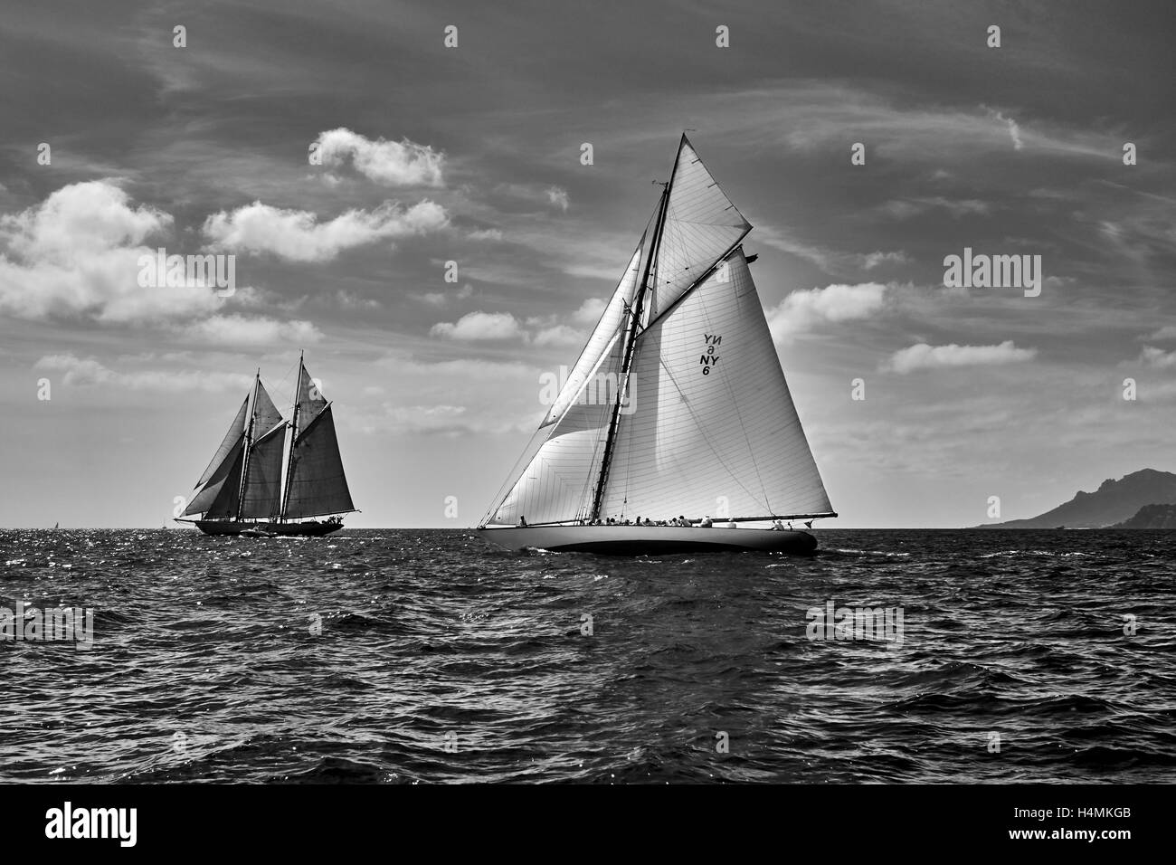 Spartan, classic yacht during Les Régates royales Cannes Stock Photo