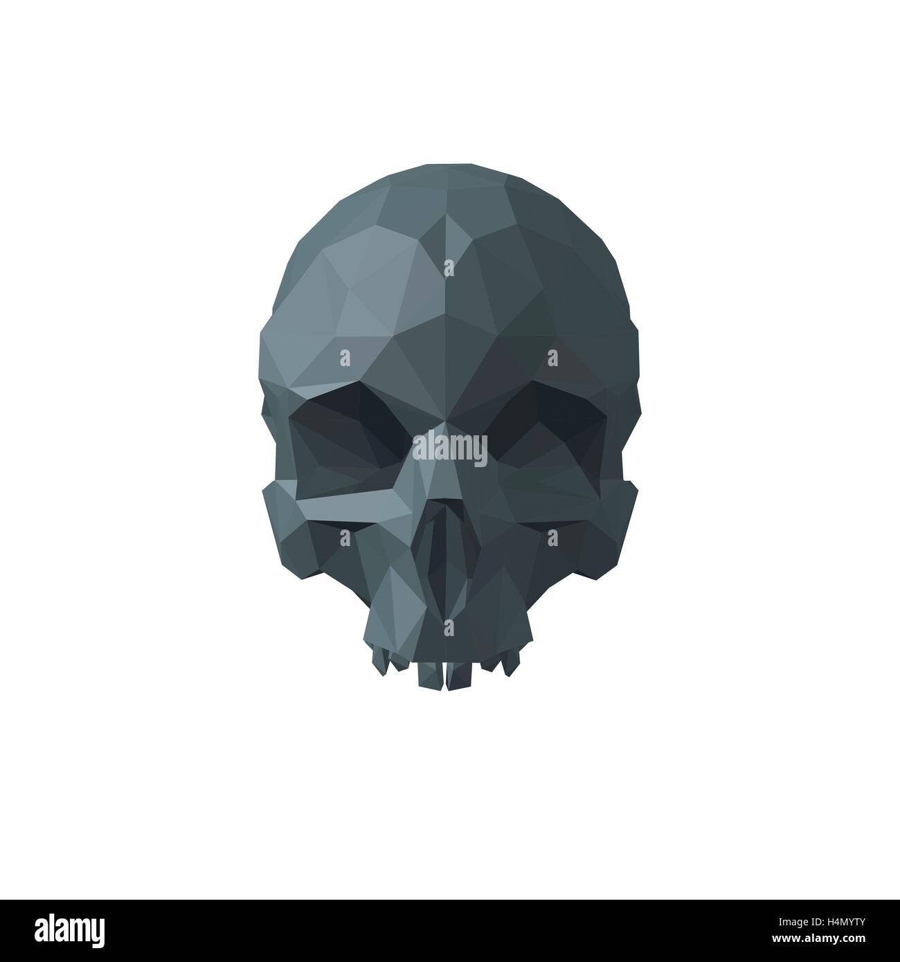 Illustration human skull polygonal hi-res stock photography and images ...